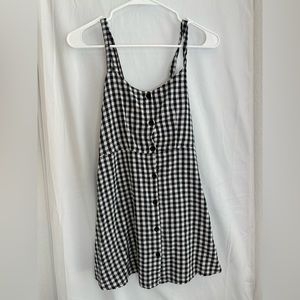 Gingham Print Mini Dress